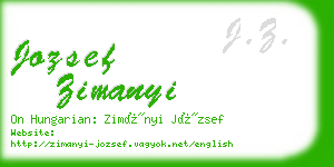 jozsef zimanyi business card